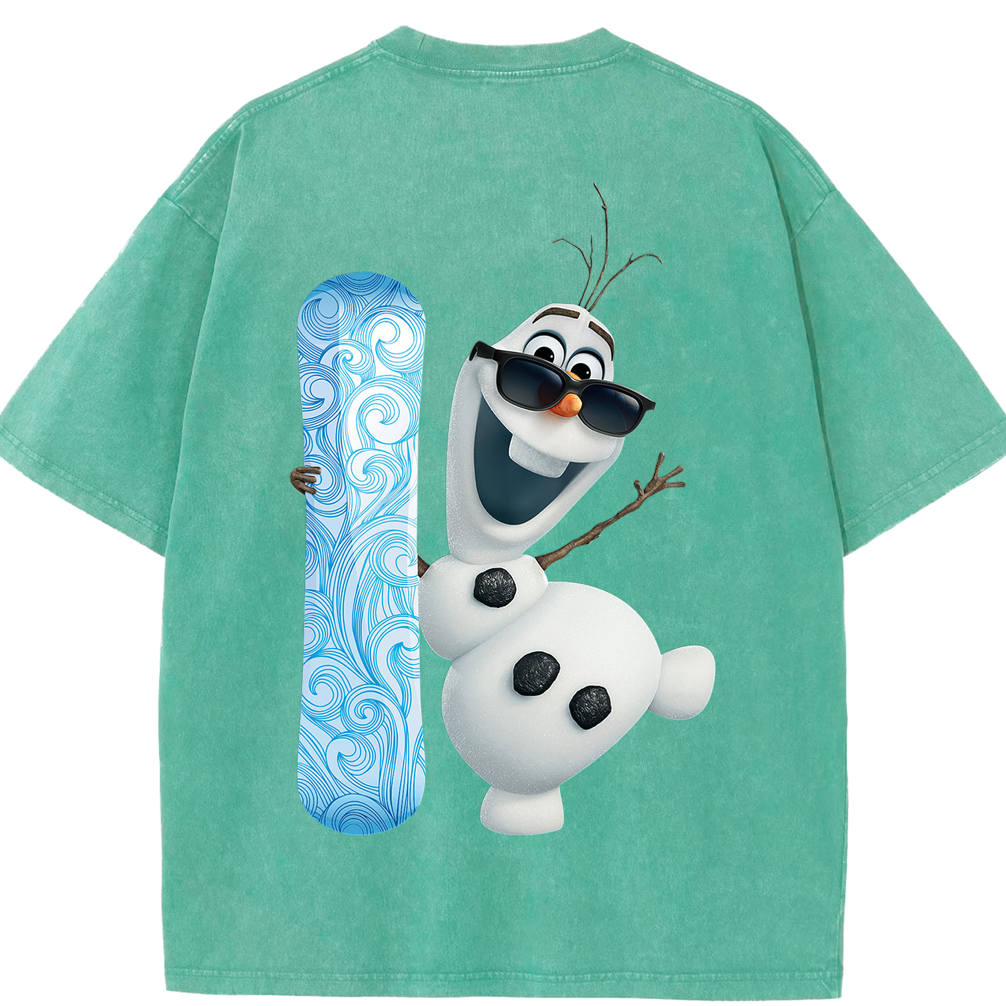 （画像用） アナと雪の女王 アンナ エルサ Frozen Anna Elsa 綿100% ヴィンテージ風 半袖Tシャツ（背面プリント）